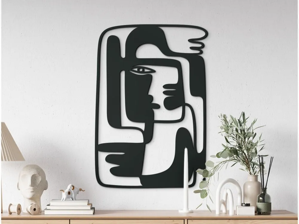 Sale Abstraktes Holzbild GESICHT