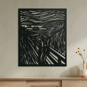 Sale Abstraktes Holzbild SCHREI