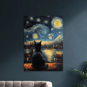 Versand Am Gleichen Tag Bild Katze unter den Sternen