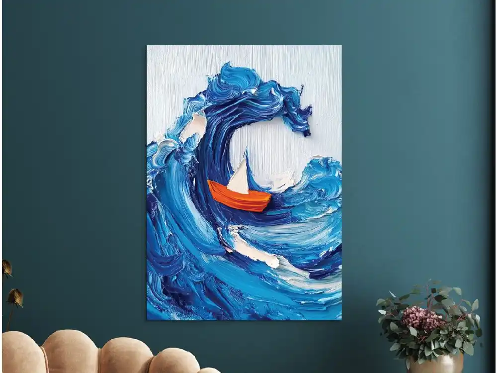 Bild Kleines Boot in den Wellen Online Kaufen
