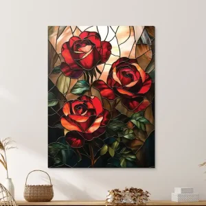 Geprüft Bild Mosaik leidenschaftlicher Rosen