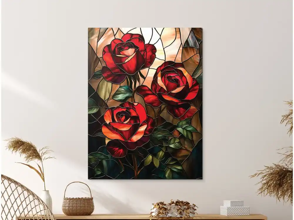 Geprüft Bild Mosaik leidenschaftlicher Rosen
