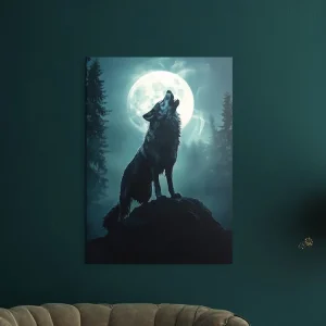 Jetzt Bestellen Bild Wolf bei Vollmond