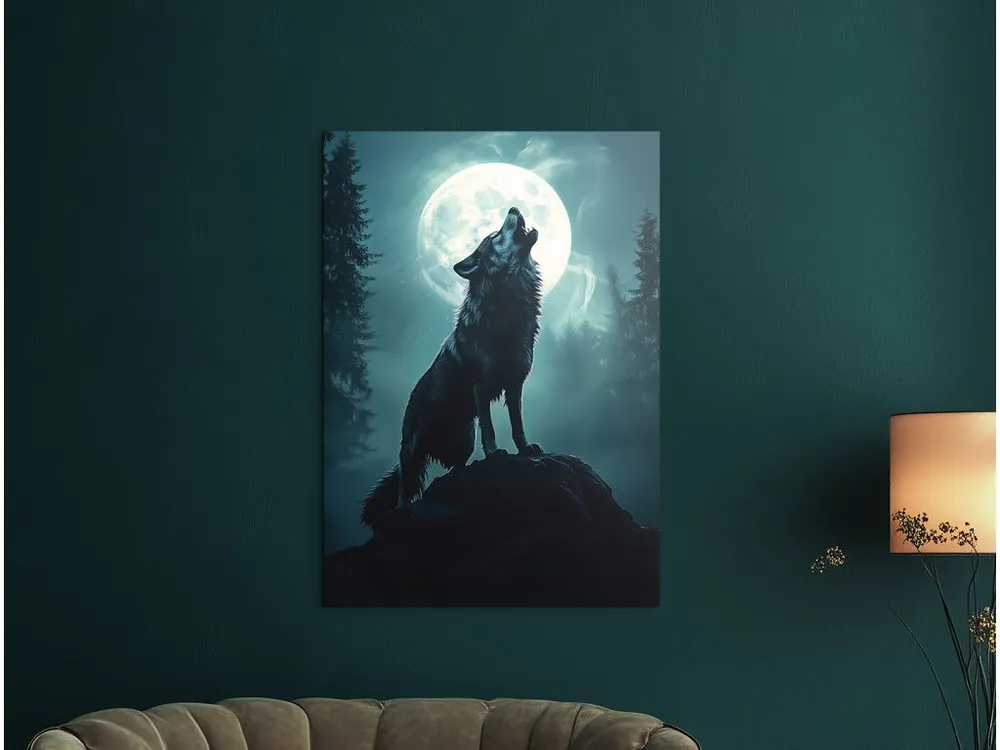 Jetzt Bestellen Bild Wolf bei Vollmond