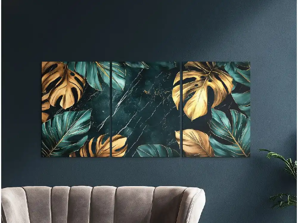 Dreiteiliges Bild Monstera Billig