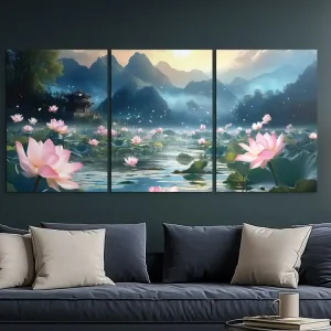 Dreiteiliges Bild Stille des Sees Online Kaufen