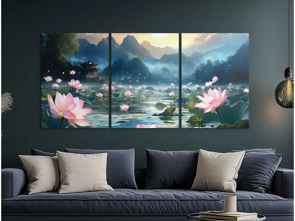 Dreiteiliges Bild Stille des Sees Online Kaufen