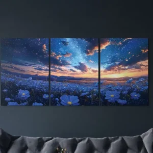 Neuheit Dreiteiliges Bild Unter dem Sternenhimmel