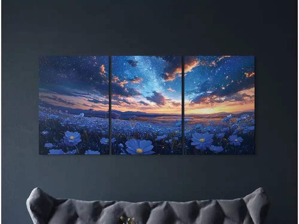 Neuheit Dreiteiliges Bild Unter dem Sternenhimmel