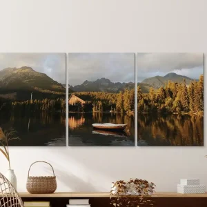 Dreiteiliges Farbbild Štrbské pleso Kostenloser Versand