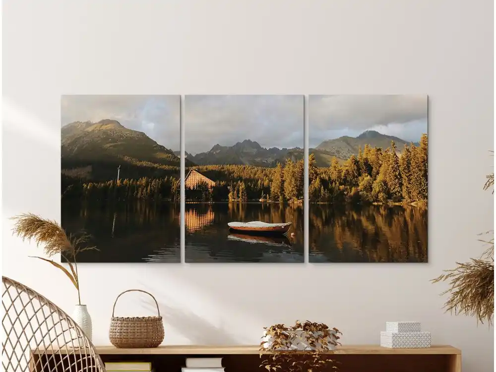 Dreiteiliges Farbbild Štrbské pleso Kostenloser Versand