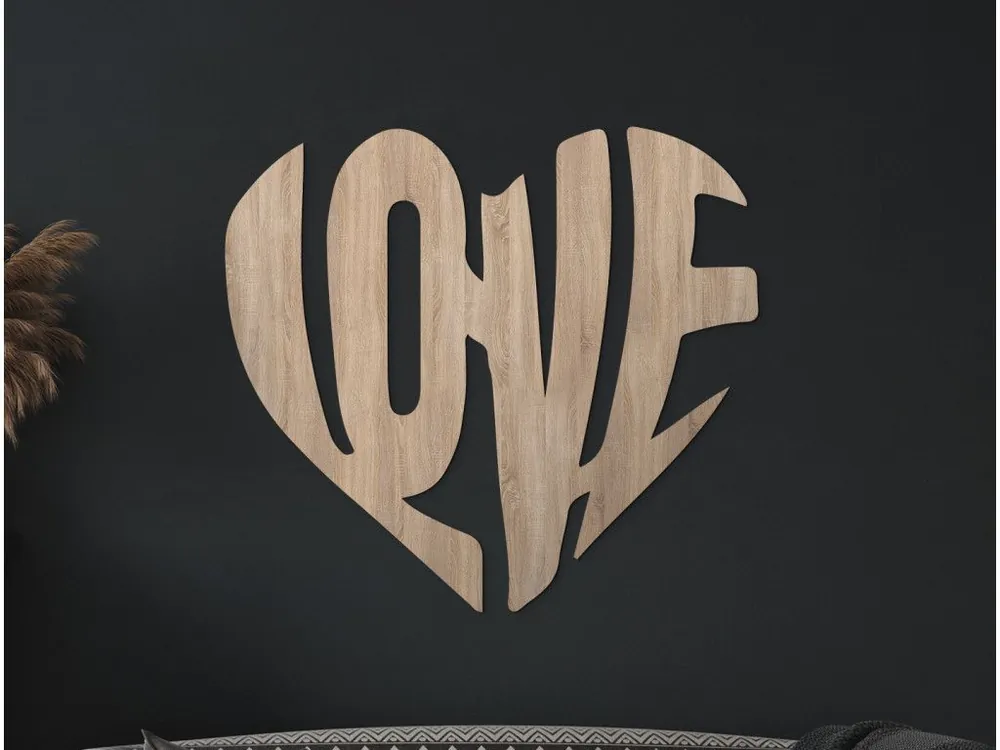 Holzaufschrift LOVE im Herzen Preiswert