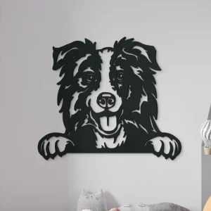 Neue Ware Holzbild Border Collie
