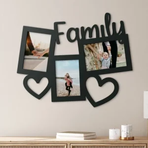 Fotorahmen für die Wand mit der Aufschrift FAMILY Günstig