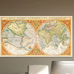 Schnäppchen Historische Karte Orbis Terrae Compendiosa Descriptio