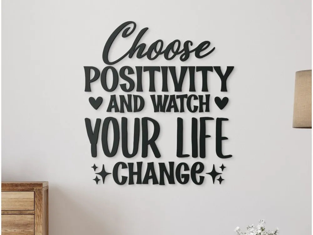 Angebot Holzaufschrift für die Wand Choose positivity