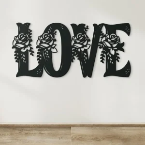 Holzaufschrift für die Wand LOVE Kostenloser Rückversand