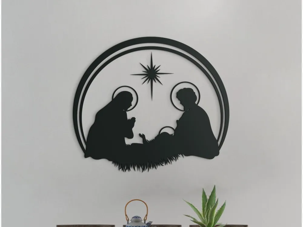 Sofort Bestellen Holzbild für die Wand Betlehem