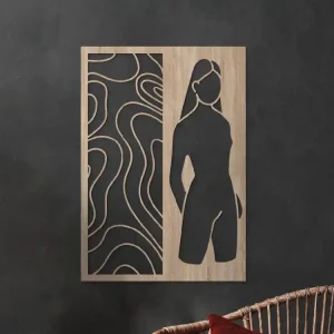Holzbild für die Wand FRAUENFIGUR Sofort Bestellen
