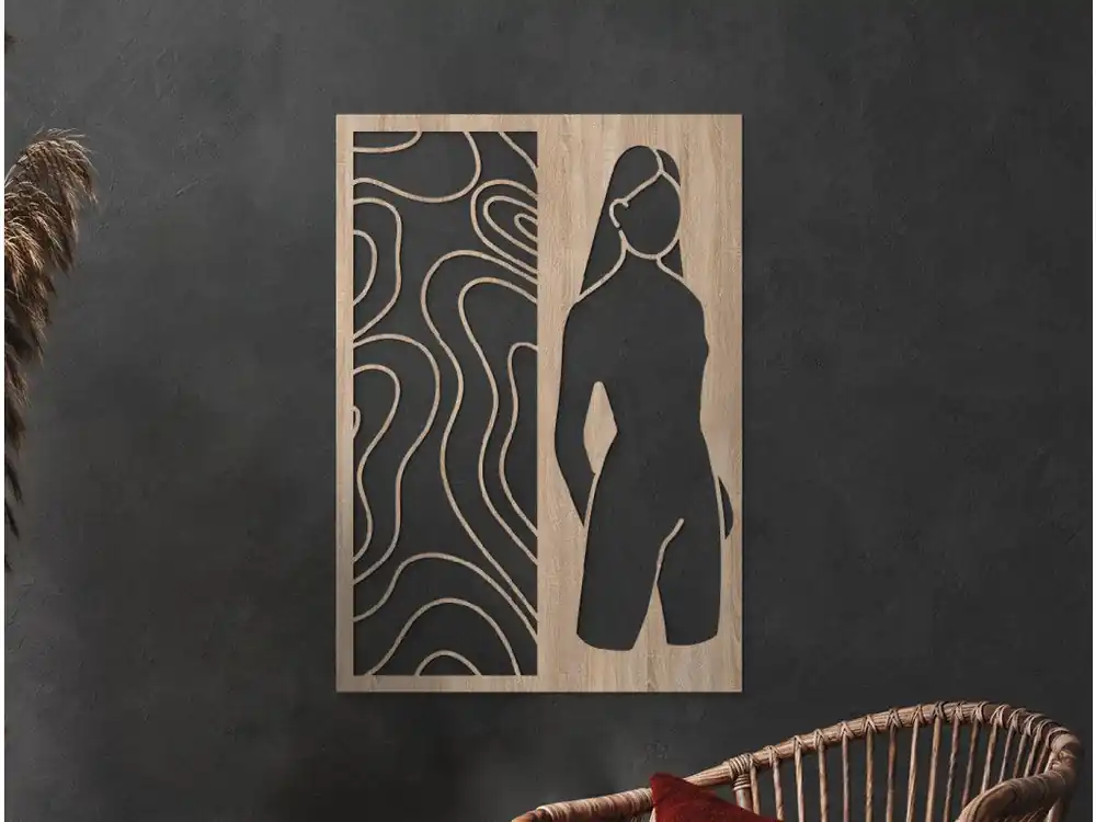 Holzbild für die Wand FRAUENFIGUR Sofort Bestellen