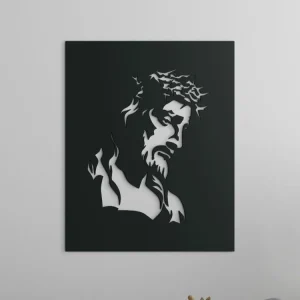 Neue Ware Holzbild JESUS MIT DER DORNENKRONE