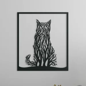 Holzbild KATZE UND BÄUME Top-Angebot