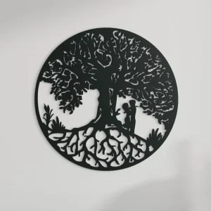 Holzbild LEBENSBAUM MIT VERLIEBTEN Sichere Zahlung