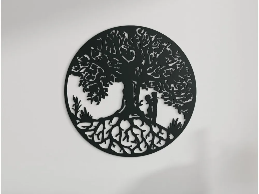 Holzbild LEBENSBAUM MIT VERLIEBTEN Sichere Zahlung
