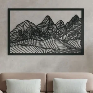 Abverkauf Holzbild MAJESTÄTISCHE BERGE
