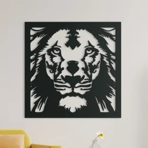 Holzbild für die Wand LÖWE, KÖNIG DER TIERE Super-Preis