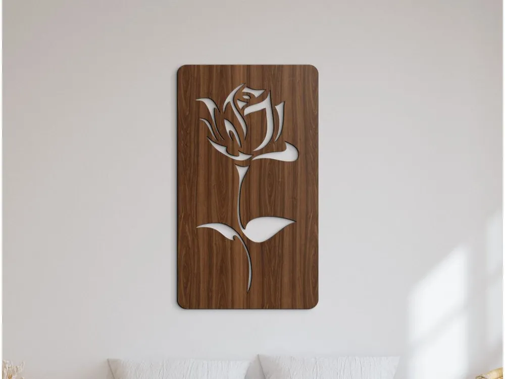 Gratis Versand Holzbild für die Wand Rose