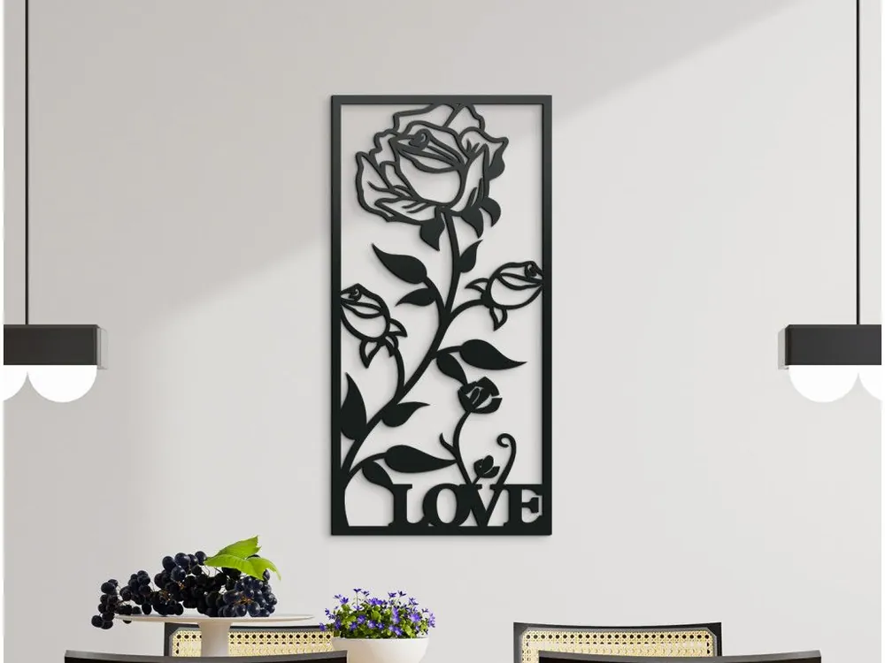 Holzbild für die Wand ROSE AUS LIEBE Finale Aktion