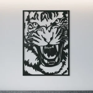 Holzbild für die Wand TIGERANGRIFF Top-Seller