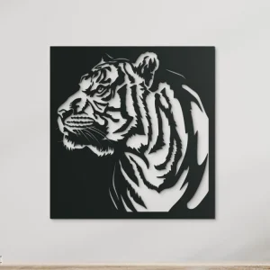 Abverkauf Holzbild für die Wand TIGERPROFIL
