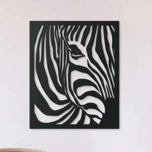 Versand Am Gleichen Tag Holzbild für die Wand ZEBRAKOPF
