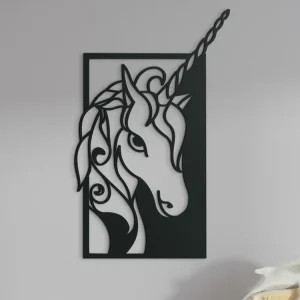 Holzbild fürs Kinderzimmer ZAUBERHAFTES EINHORN Ausverkauf