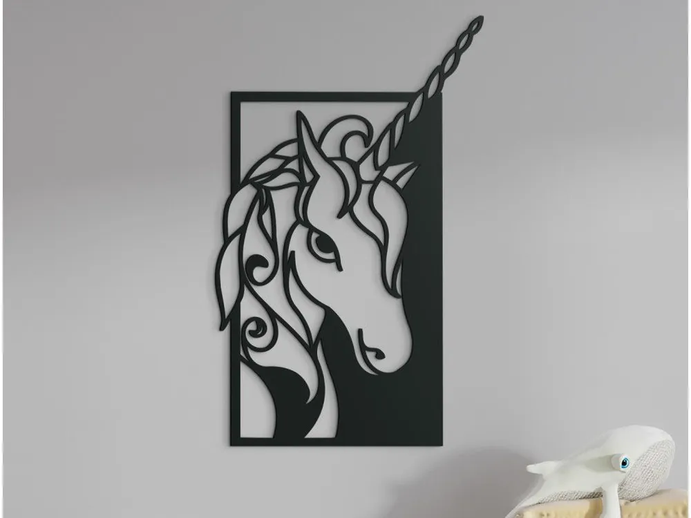 Holzbild fürs Kinderzimmer ZAUBERHAFTES EINHORN Ausverkauf