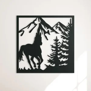 Holzbild Galoppierendes Pferd Preisknaller