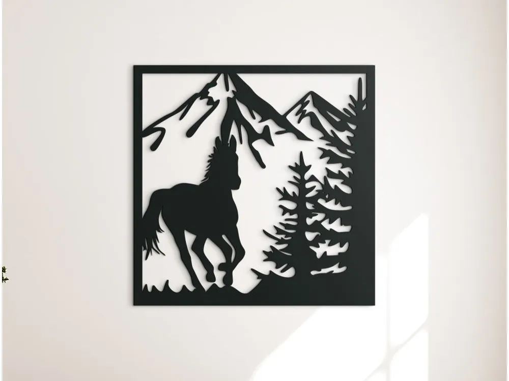 Holzbild Galoppierendes Pferd Preisknaller