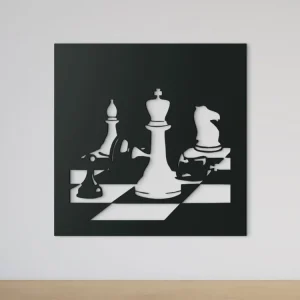 Kostenloser Versand Holzbild SCHACH MATT