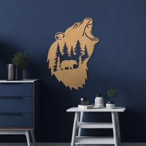 Holzdekoration BÄRENKOPF Direkt Vom Hersteller