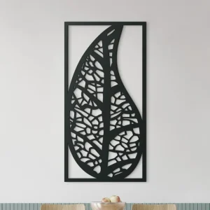 Holzdekoration BLATT IM TROPFEN Begrenztes Angebot