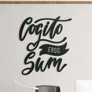 Holzdekoration Cogito ergo sum Preisreduziert