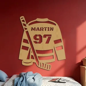 Holzdekoration Eishockeytrikot - nach Maß Bestseller