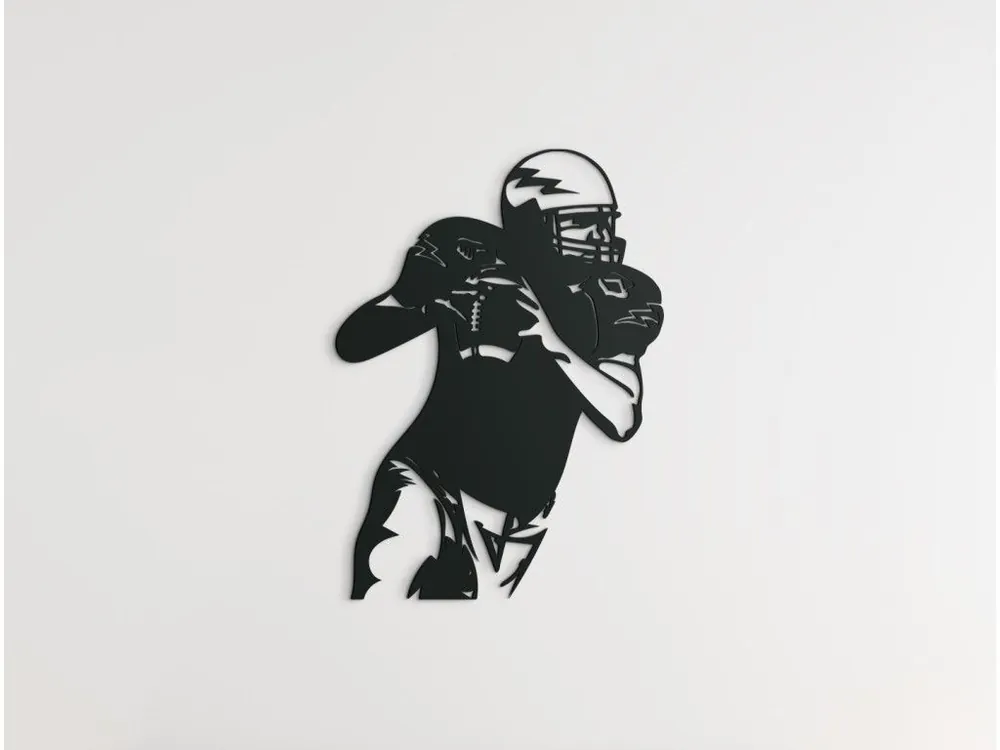 Sofort Bestellen Holzsticker American Football Player