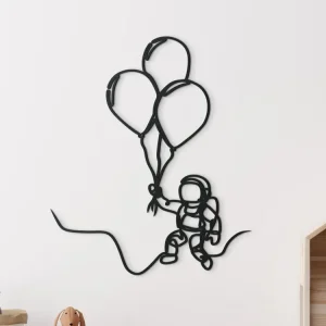 Holzsticker ASTRONAUT MIT LUFTBALLONS Kracherpreis