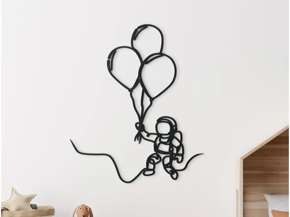 Holzsticker ASTRONAUT MIT LUFTBALLONS Kracherpreis
