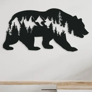 Neu Im Sortiment Holzsticker BÄR UND BERGE