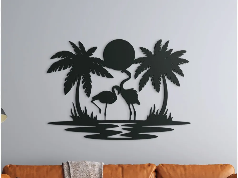 Markenprodukt Holzsticker FLAMINGOS