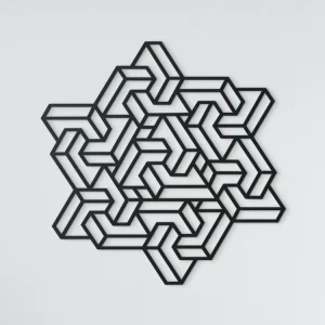 Markenware Holzsticker für die Wand 5-zackiger Stern